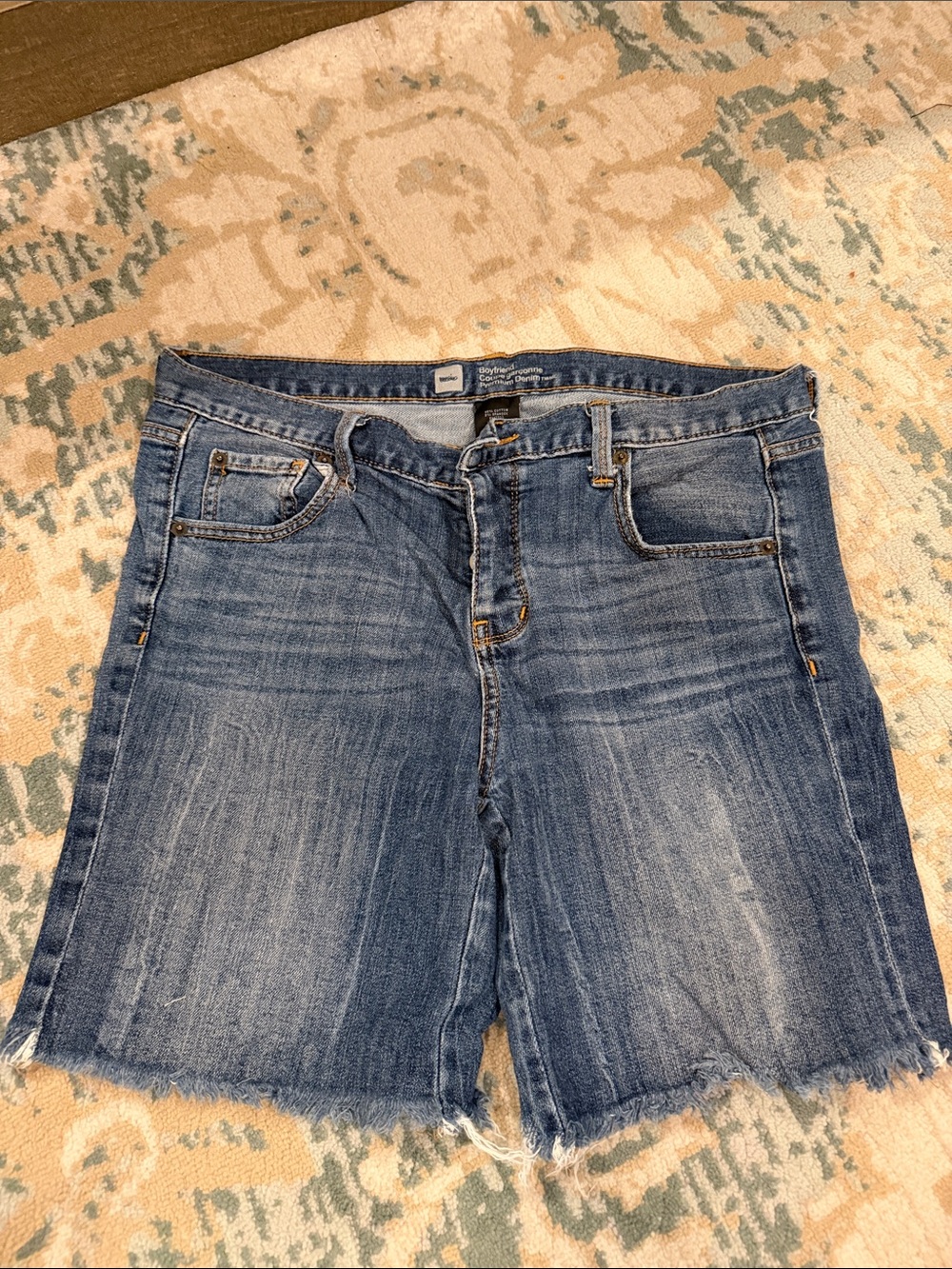 GAP Faded Blue Denim Boyfriend Shorts